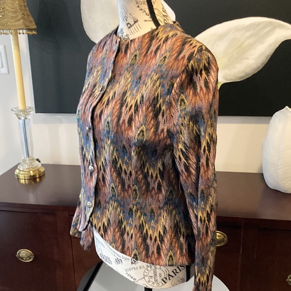 🔥 Suttles & Seawinds Vintage '92 Matchstick Tapestry Jacket Medium 🔥 - Picture 7 of 11